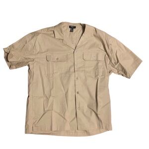 Forever 21 Cuban Collar Short-Sleeve Cargo Pocket Shirt